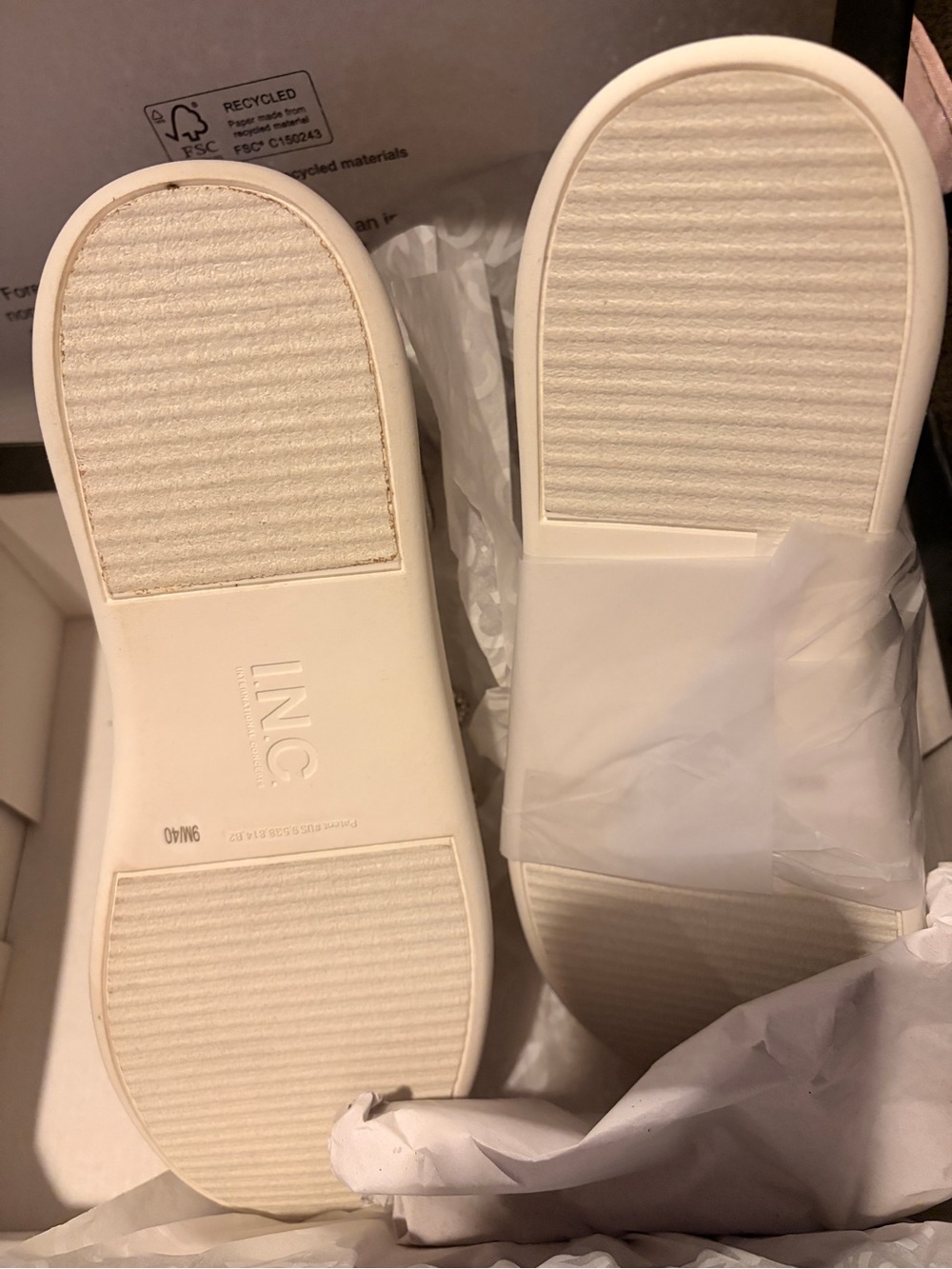 INC International Concepts White Rhinestone-Embellished Sneakers WITH BOX - Picture 4 of 10